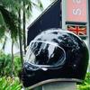 RIDEZ XX Full Face Matte Size L with Standard Clear Streamlined Design Helmet, Black, (Under 59-60cm), Motorcycle, Shield, Neo-Classic
