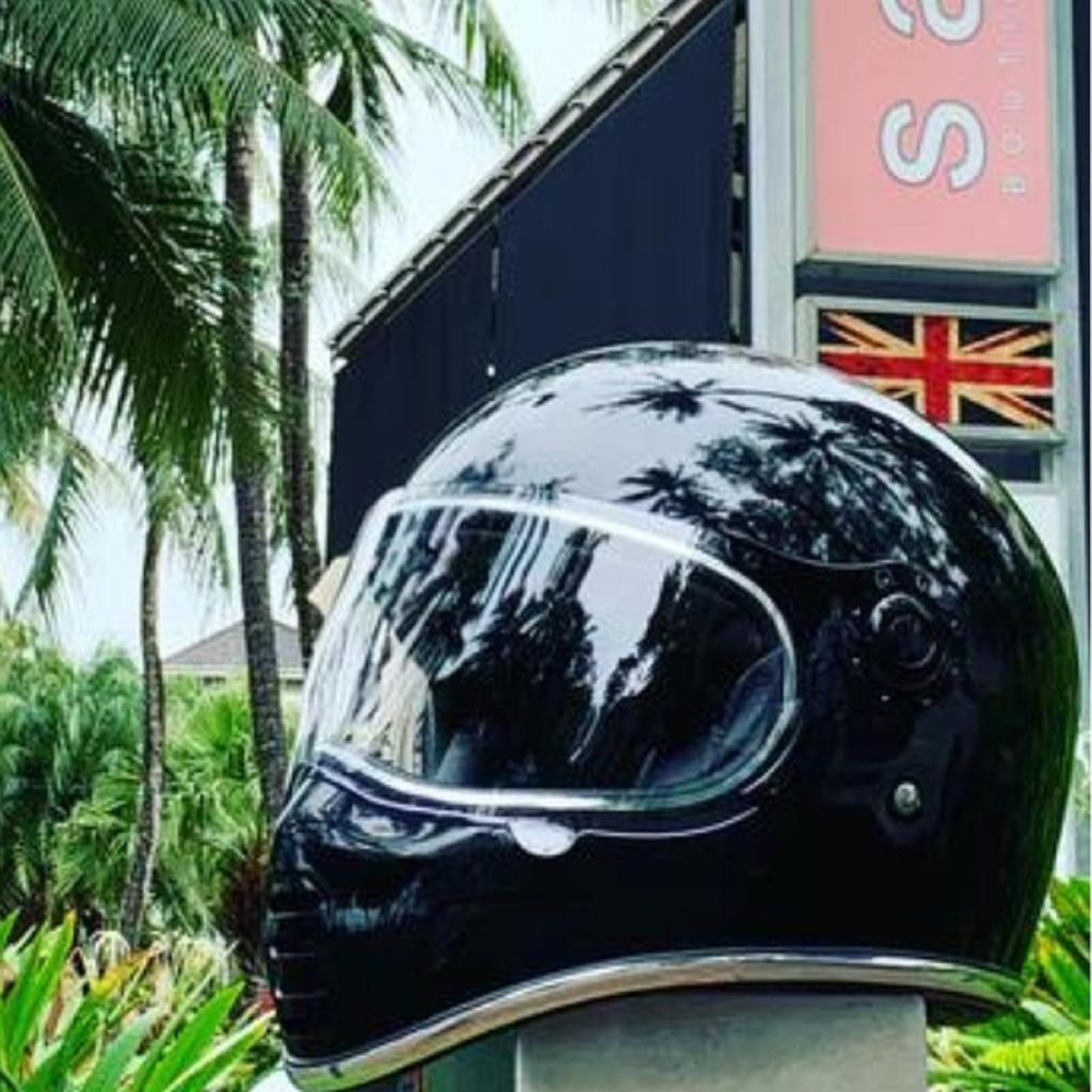 RIDEZ XX Full Face Matte Size L with Standard Clear Streamlined Design Helmet, Black, (Under 59-60cm), Motorcycle, Shield, Neo-Classic