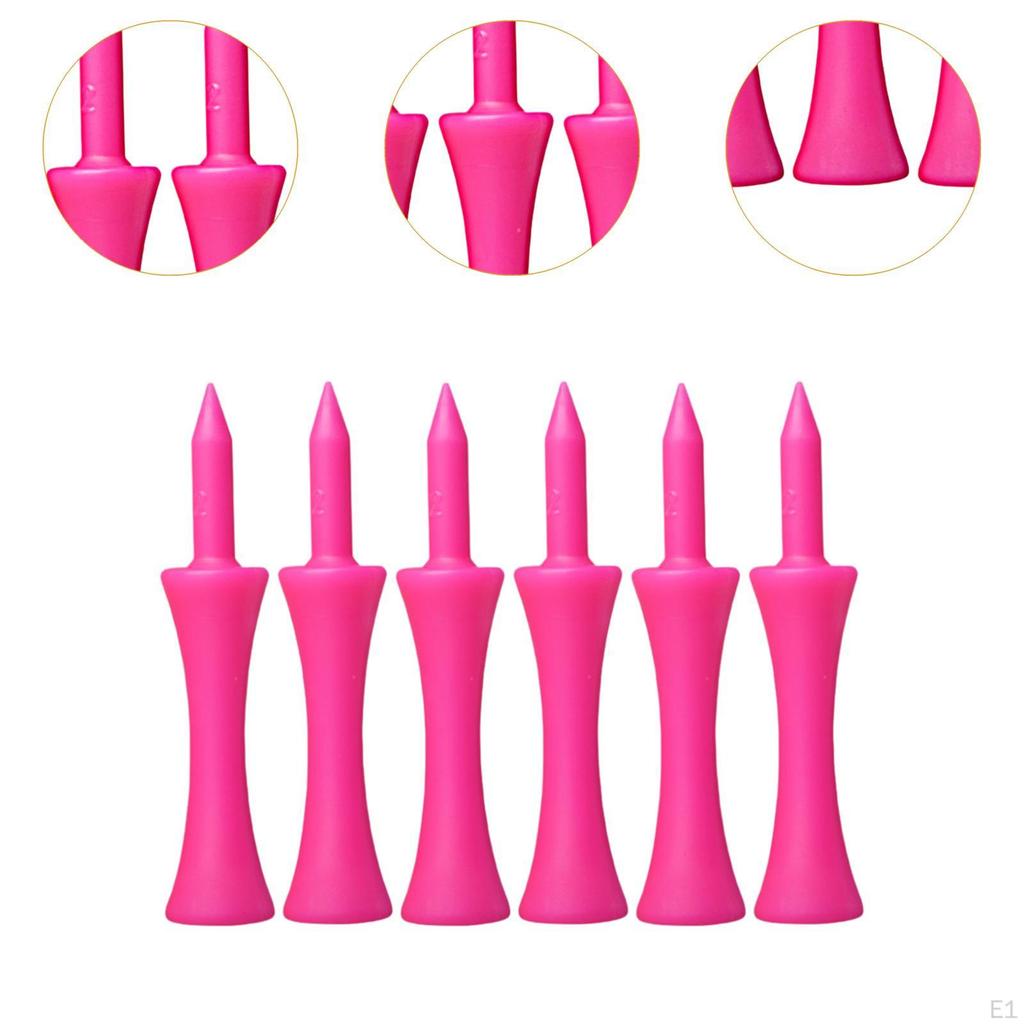 50x Golf Tees Set Ballhalter Wiederverwendbar Kompakt Einzigartig Abschlag 59 mm Übung Trainingshilfe