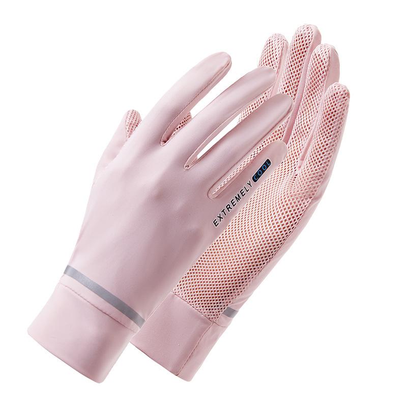 Sun Protection Gloves for Women Summer Flip Top Finger Exposing Outdoor Cycling  Mesh Breathable UV Resistant Touch Screen Thin Gloves