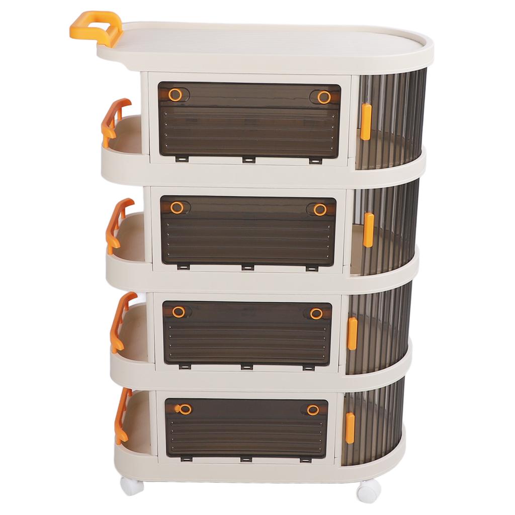 Rolling Utility Cart Multi Tier Large Capacity Easy to Install Multifunction Rolling Storage Organizer with Handle for