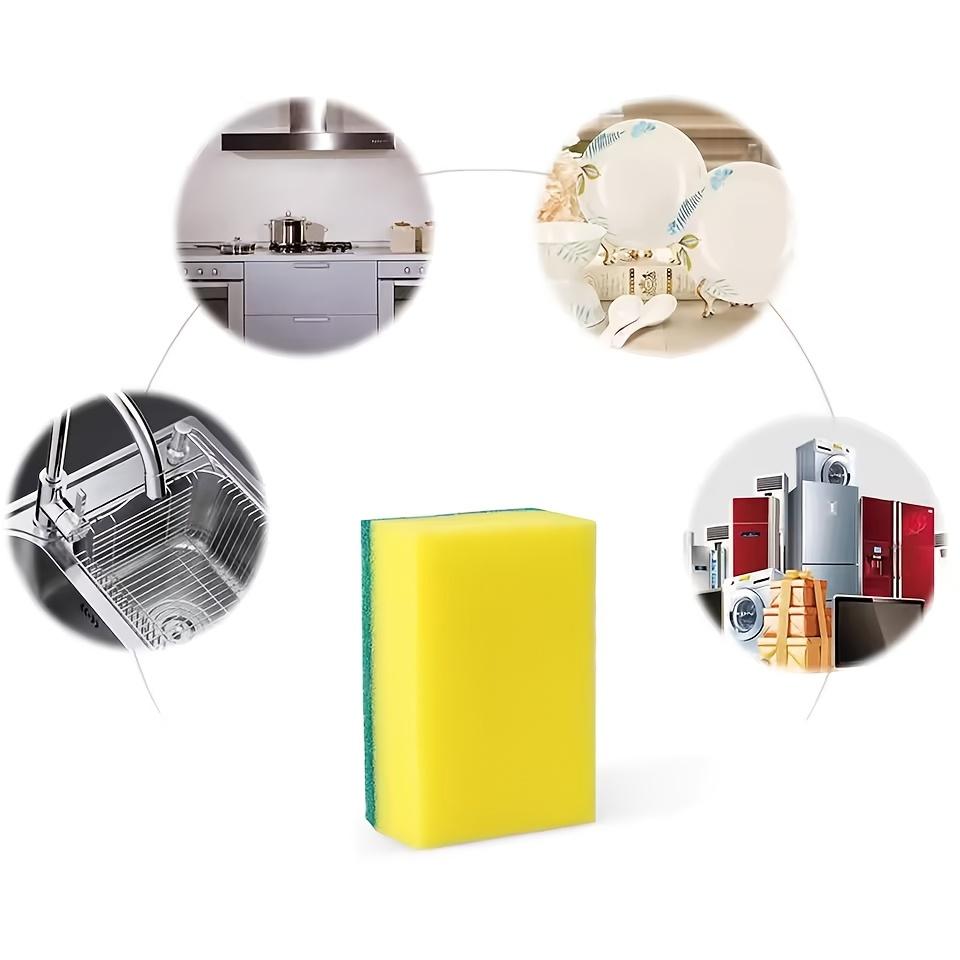 5pcs Kitchen Sponge Set, Non-Scratch Scrubbers for Tableware, Home Cleaning Supplies, Durable Washing Tools and Gadgets for Kitchen Use