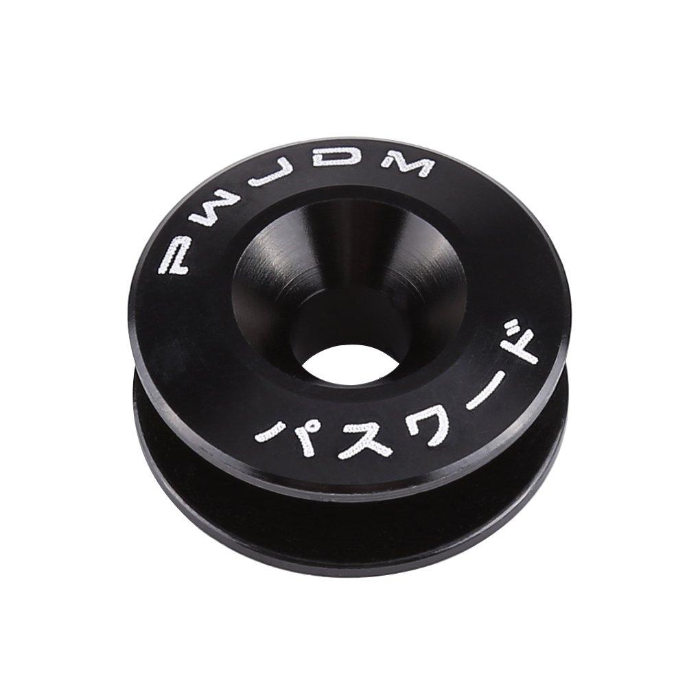 4 Pcs Bumper Washers Car Quick Release Fender Aluminum Alloy 9 Colors Available Durable (Black)