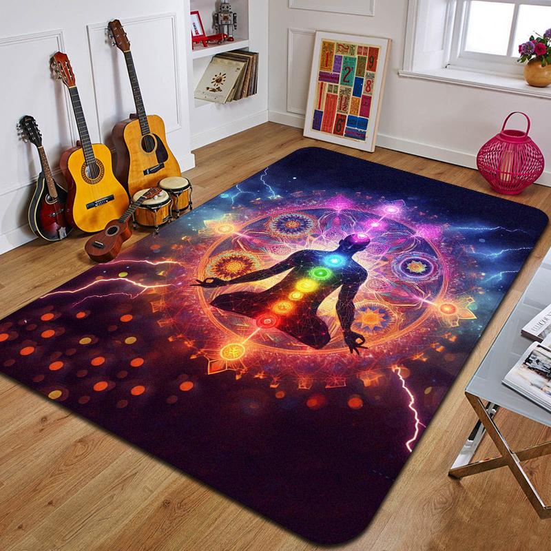 M-Mandala Bohemia Printed Carpet Fashion Yoga Mat Non-Slip Carpet Bedroom Decoration Outdoor Carpet Bedroom Birthday Gift