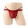 Men's stretch panties, hollow lace quadrangle thong sex underwear, men's sex underwear