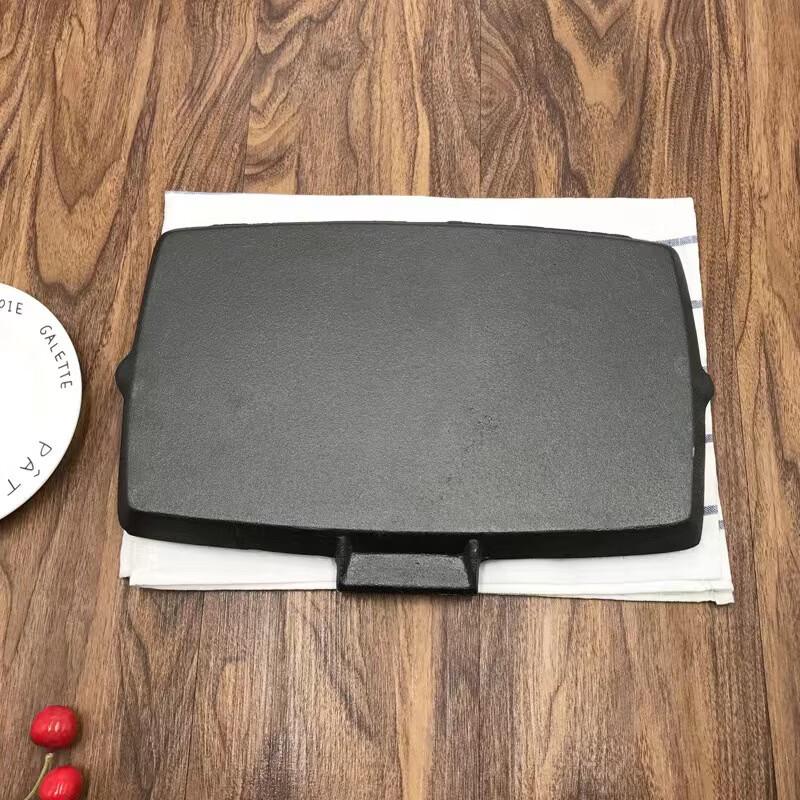Wutuo 28cm Square Portable Cast Iron Grill & Frying Pan