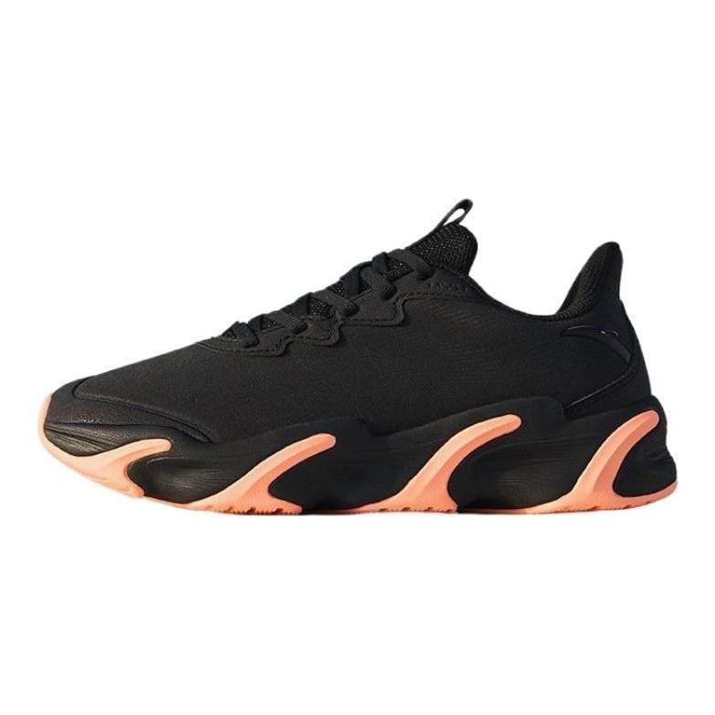Anta Fashion Slip Resistant Abrasion Resistant Low Top Running Shoes Men's Black Orange 112245523-2