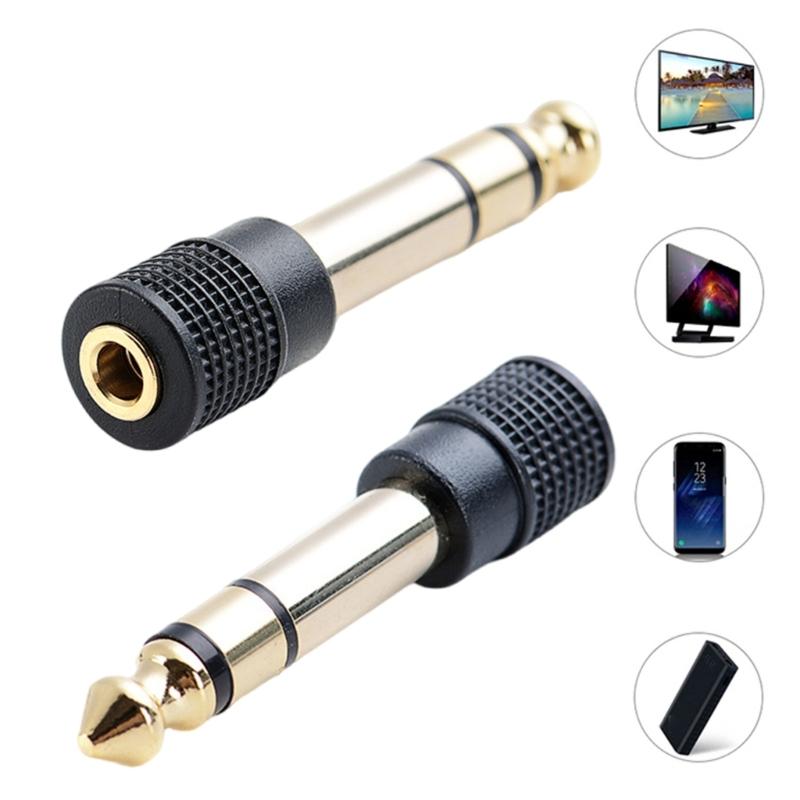 3.5mm Female To 1/4 6.35mm Male Stereo Adapter Port 6.35mm To 3.5mm Guitar Converters for Speaker Camcorders Recorders