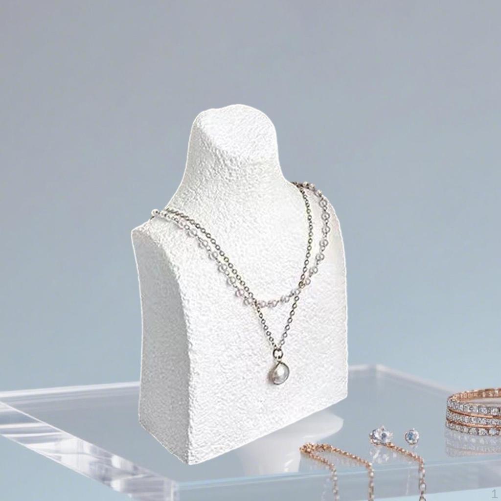 Jewelry Bust Display Holder Organizer Tabletop Home Ornament Retail Store Stable Elegant