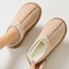 Fashion Ethnic Style Faux Suede Fur Slippers Women Fashion Embroidery House Plush Slippers Woman Indoor Platform Warm Cotton Slides Lady