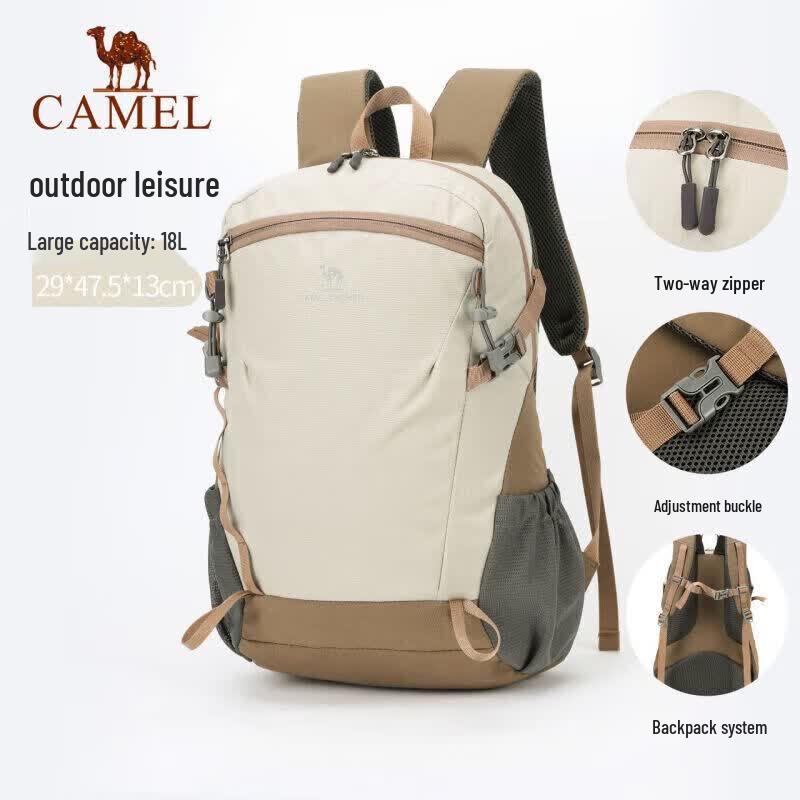 CAMEL Lightweight Breathable School Backpack