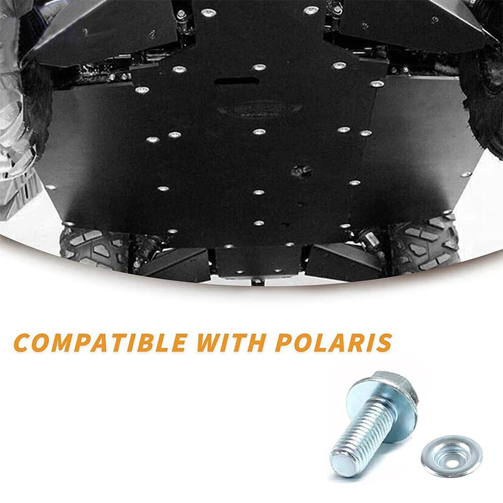 10 Sets of Skid Plate Washer Bolt for All Polaris General Ranger RS1 RZR