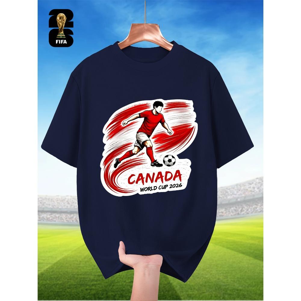 FIFA-Themed Men's Breathable Short-Sleeve T-Shirt for World Cup Gifts, Football Fans Apparel, Birthday Present for Birthdays/Dating/Creative Gifts