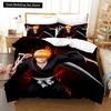 3D Anime Bleach Kurosaki Ichigo Duvet Cover Pillowcase Bedding Set Double Twin Full Queen King Adult Kids Bedclothes Quilt Cover