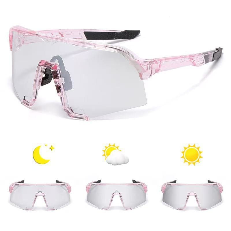 Tag Nacht Fahrradbrille Herren Damen Marathon Laufen Mountainbiken Winddicht Farbwechselnde Sportsonnenbrille