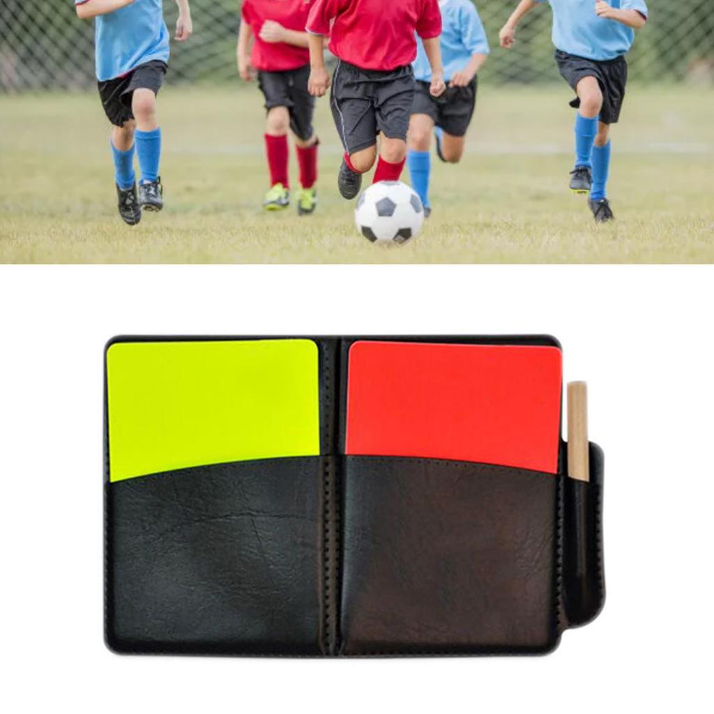 Football Referee Card Set Sports Soccer Referee Card Set Football Referee Red and Yellow Card with Pen Paper Card Record Paper