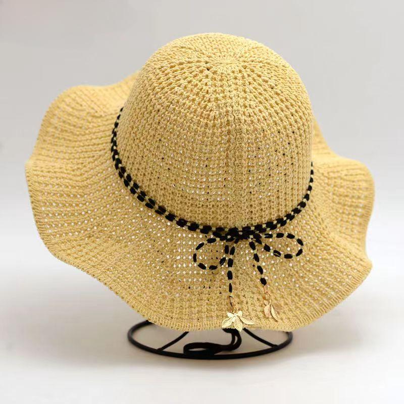 Big Brimmed Hat Versatile Fisherman Hat Women's Summer Hat Sun Hat Grass Hat Sun Protection Sun Shading UV Protection Woven Fabric