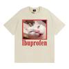 Lbuprofen Cat Meme Funny Graphic Tshirt Unisex Women Harajuku Fashion High Quality Summer T Shirts Casual Oversized Cotton Tshirt