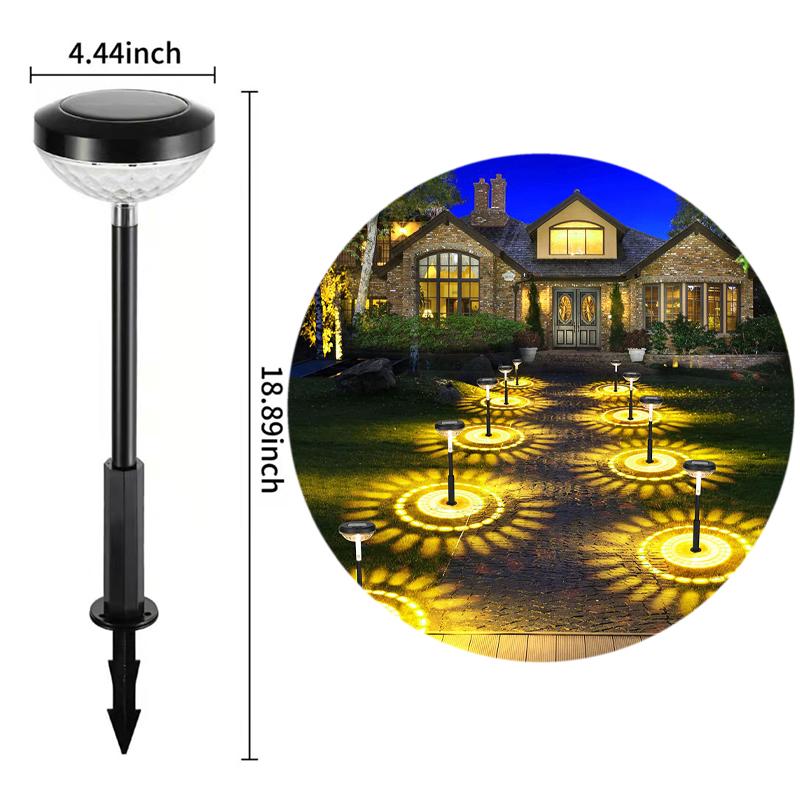 Garten im Freien Solar-LED-Leuchten RGB-Mehrfarbenbeleuchtung Solar-Weg-Rasen-Licht-Weihnachtsgarten-dekorative Landschaftsglanzlampen