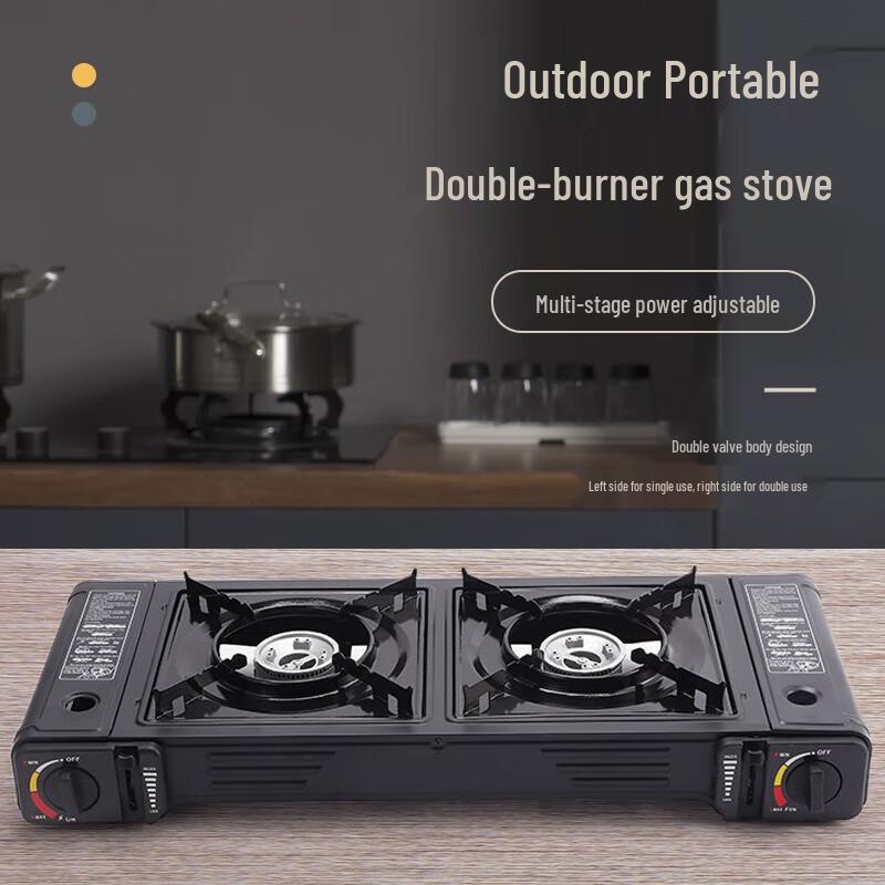 Outdoor Portable Double Burner Gas Stove