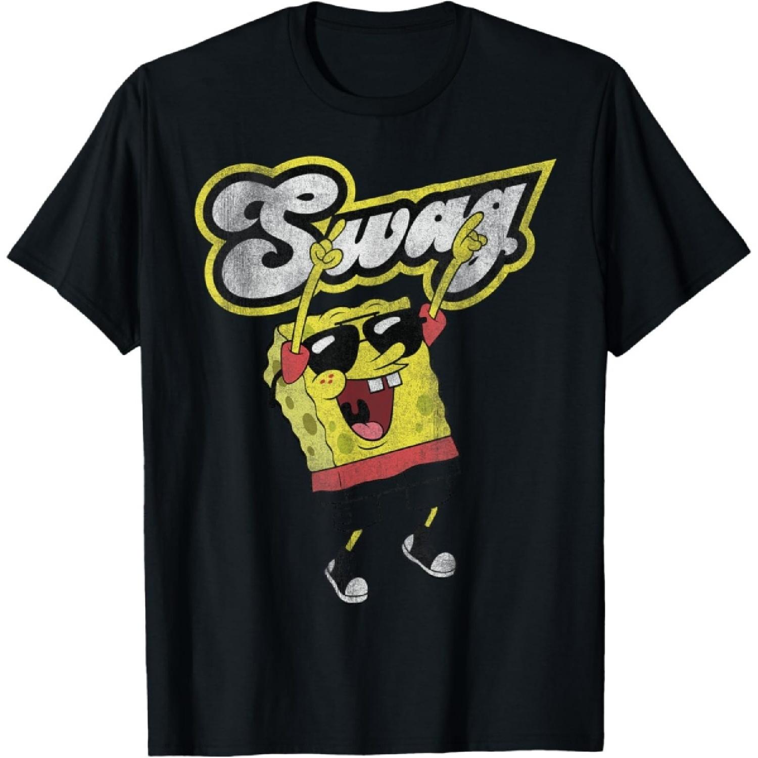 

SpongeBob SquarePants Swag Distressed T-Shirt XXXXXL чорний
