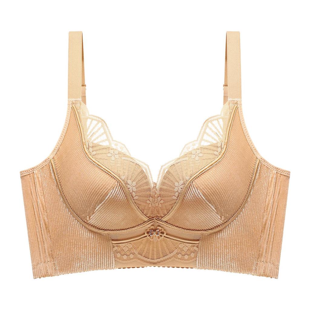 Women's 2026 Red Lingerie Anti-Sag Wireless Bra with Adjustable Support