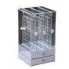 Jewelry Storage Rack Transparent Large Capacity Dustproof Vertical Earrings Display Stand Jewelry Storage Clear Drawer Box Case