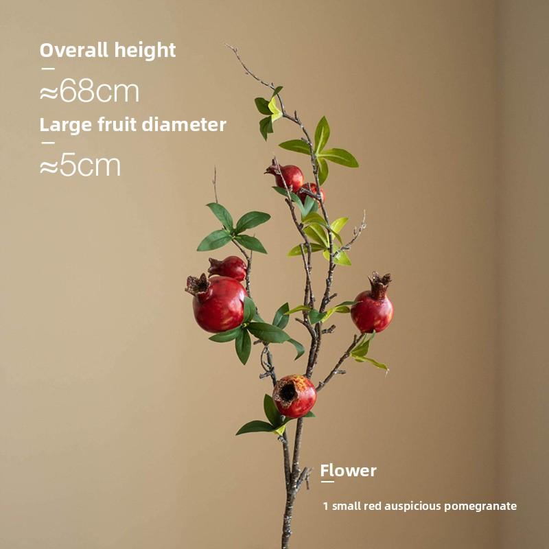 Simulated Pomegranate Fruit Branches for Home Soft Furnishings, Foam Fruit Decorative Flower Arrangement Ornaments