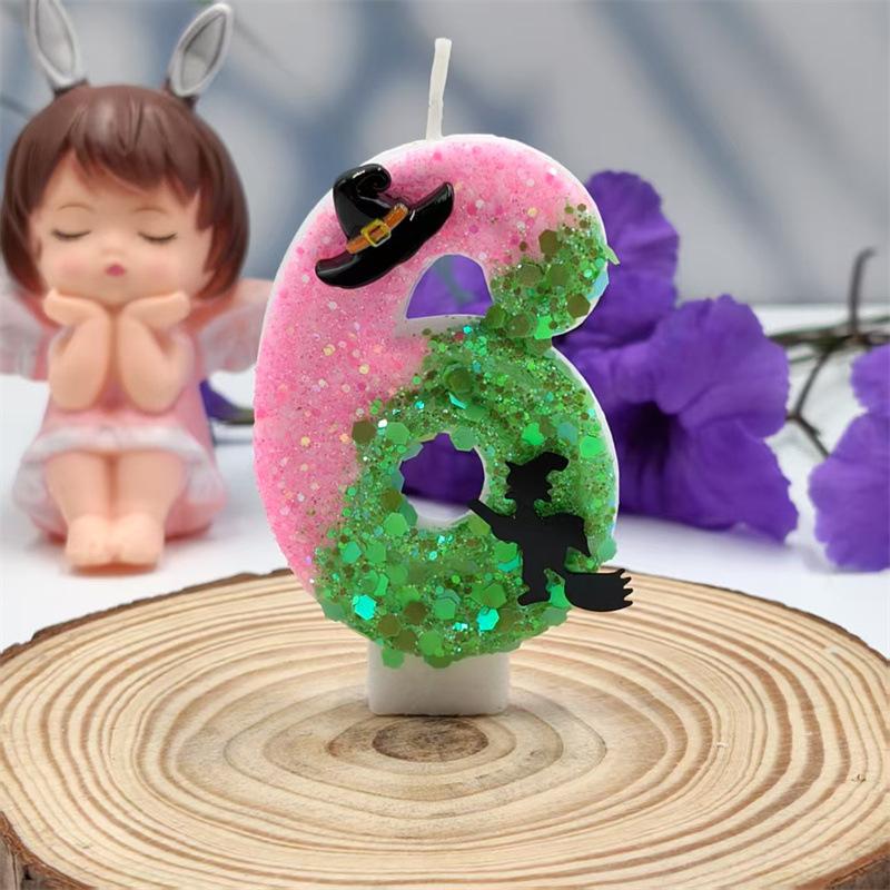 Witch Digital Candles and Digital Specifications Are Complete and Niche Exquisite Creative Design Birthday Cake Atmosphere