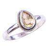 Natural Citrine Gemstone Handmade 925 Solid Sterling Silver Ring Size 10 Q6q17