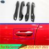 For Kia Sorento MQ4 Car Accessories ABS Chrome Door Handle Cover With Smart Key Hole Catch Cap Trim Molding