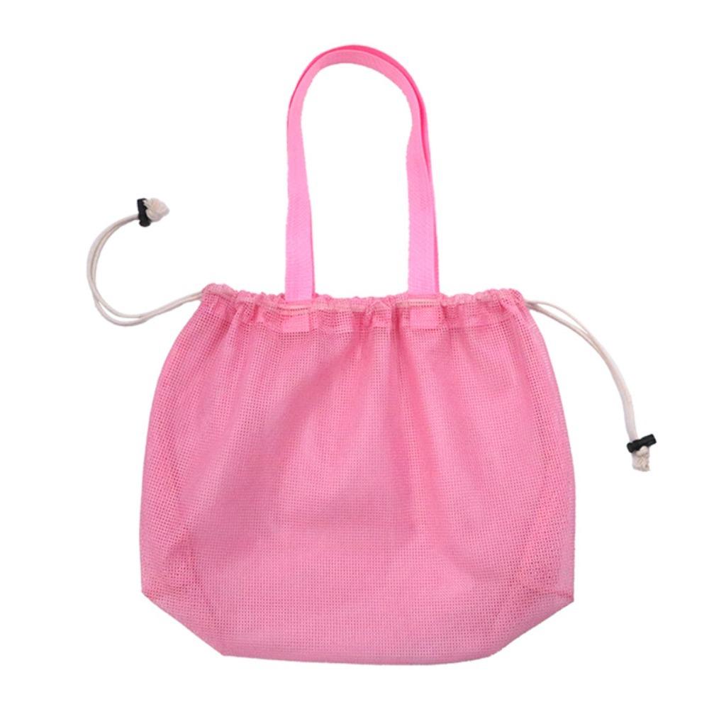 New Drawstring Beach Tote Handbag Waterproof Quick Drying Mesh Bag Washable Shoulder Bag Outdoor