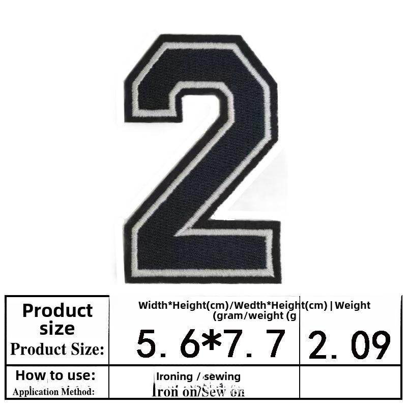 Embroidered Alphabet & Number Jersey Patch Armband Badge