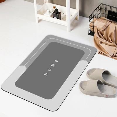 Diatom Mud Mat Moisture Moisture-wicking and Dirt Resistance Bathroom Toilet Anti Slip Foot Pad Toilet Door Mat Foot Pad