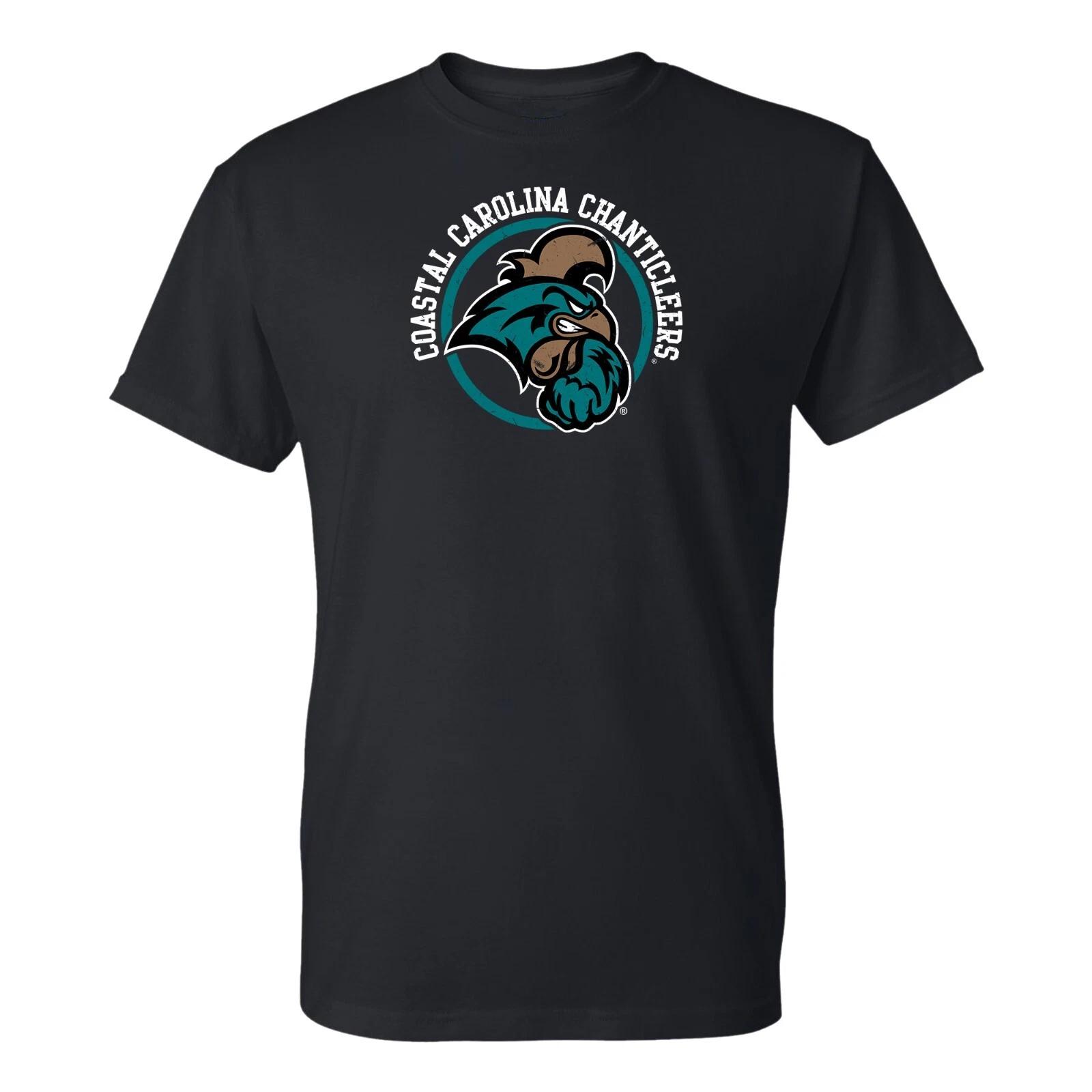 Coastal Carolina Chanticleers Distressed Circle Logo T-Shirt - Black L