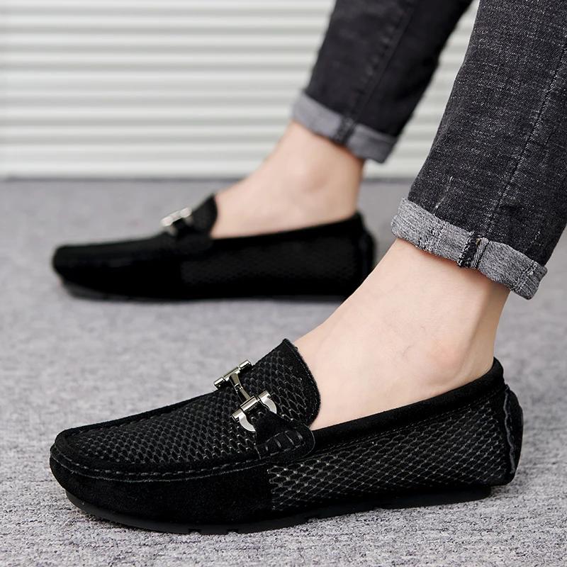 Fashion 2024 New Men Leather Casual Shoes Classic Mens Loafers Men Flats Big Size 37-46 Male Set of Feet Shoe Driving Shoes Moccasins