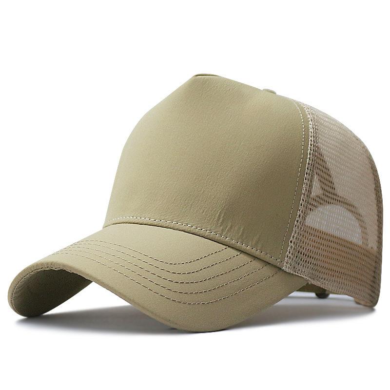 Schnelltrocknende Mesh-Sonnenkappe Tiefe und Große Baseballkappe Damen und Herren Sommer Übergröße Trucker-Kappen 56-60cm 61-65cm