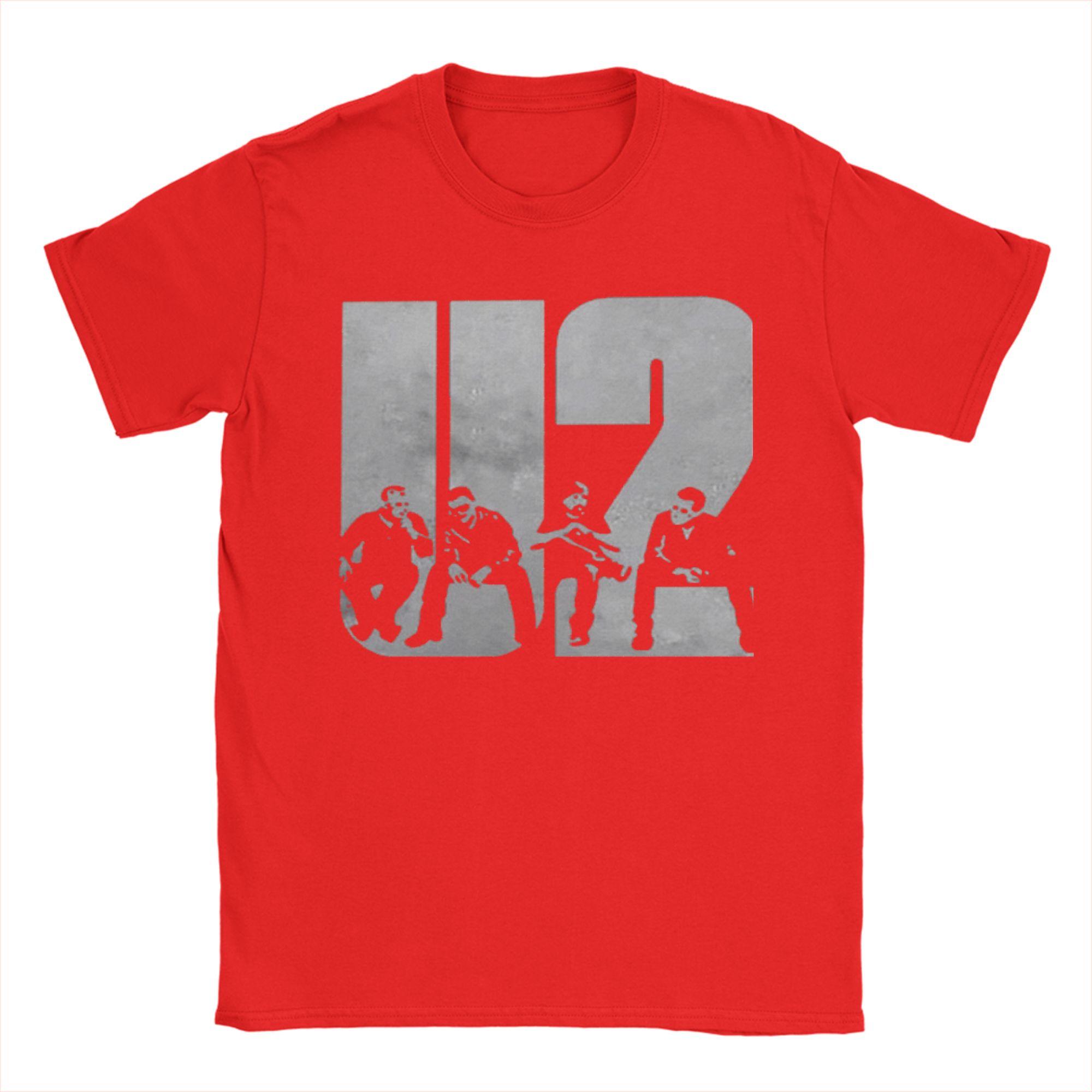 

U2 Rock Band Cotton T Shirt For Mens Summer Awesome TShirts O Neck Popular Tees Big Size Casual Tops S
