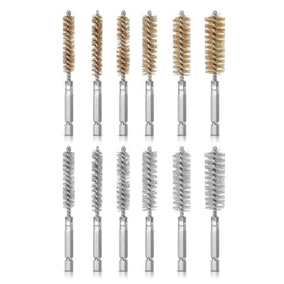 6Pcs Wire Tube Cleaning Brush Cleaner Washing Polishing Brush 8/10/12/15/17/19mm Drill Cleaning Manufacturing Processing