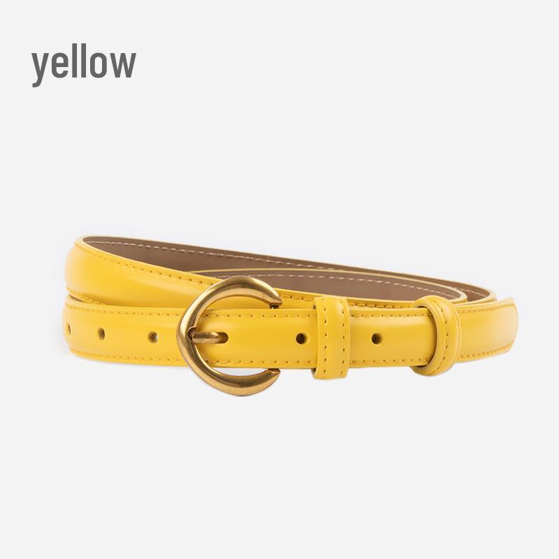 Cuckoo Women's Genuine Leather Skinny Belt for Jeans - Versatile Cowhide Casual Accessory