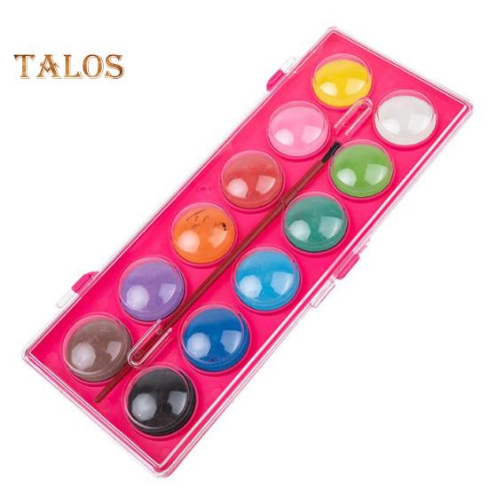 

Масовий набір акварельних фарб 12 кольорів Набір фарб у коробці з пензлем Акварельні фарби, які можна мити Художнє приладдя для дитячих класів Сувеніри для вечірок рожевий червоний колір