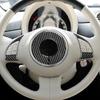 Stilvoller und funktionaler Carbonfaser-Lenkradaufkleber, passgenaue Carbon-Lenkradumrandung für Fiat 500 2012–2015