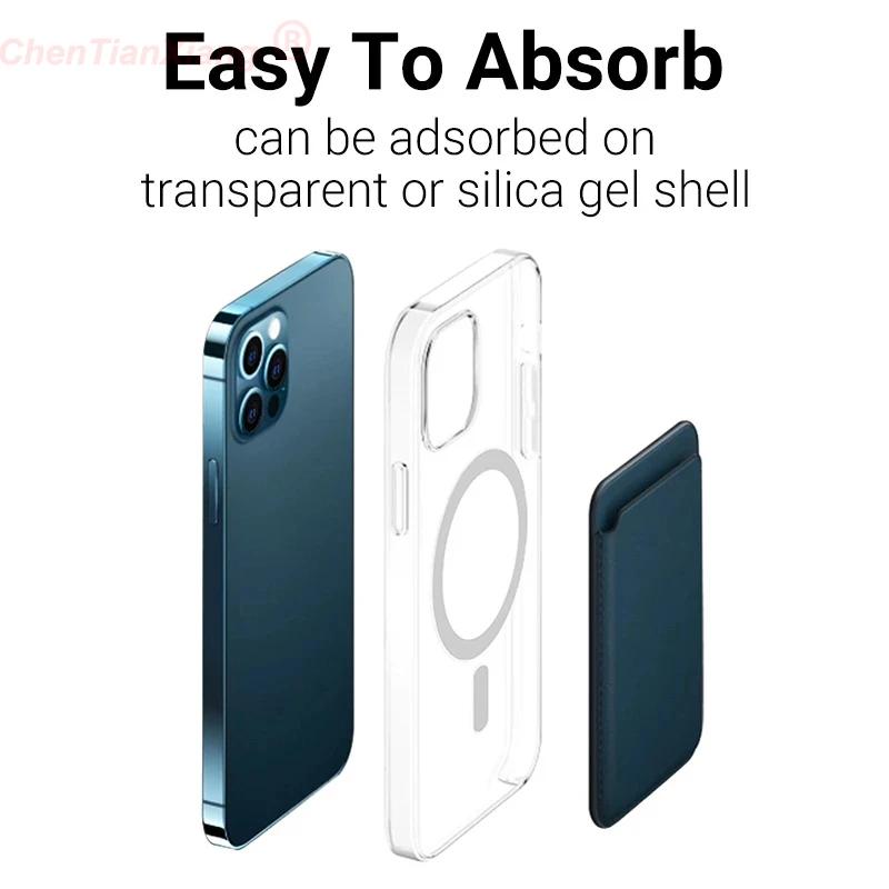 Leather Wallet Card Holder Clear Cases For Apple iPhone 15 14 13 12 11 Pro Max Plus XS Max XR 8 7 Plus SE Magnetic Magsafe Cover