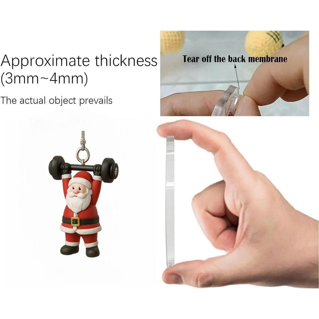 Fitness Gear Christmas Countdown Calendar - 2D Acrylic 24 Days Advent Ornament for Winter Holiday Party Decor, Home Gym, Window