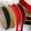 Exquisite Stoff-Weihnachtsbänder Beflocktes Band Einseitige Schleife Material Weihnachtsdekoration Zubehör Band