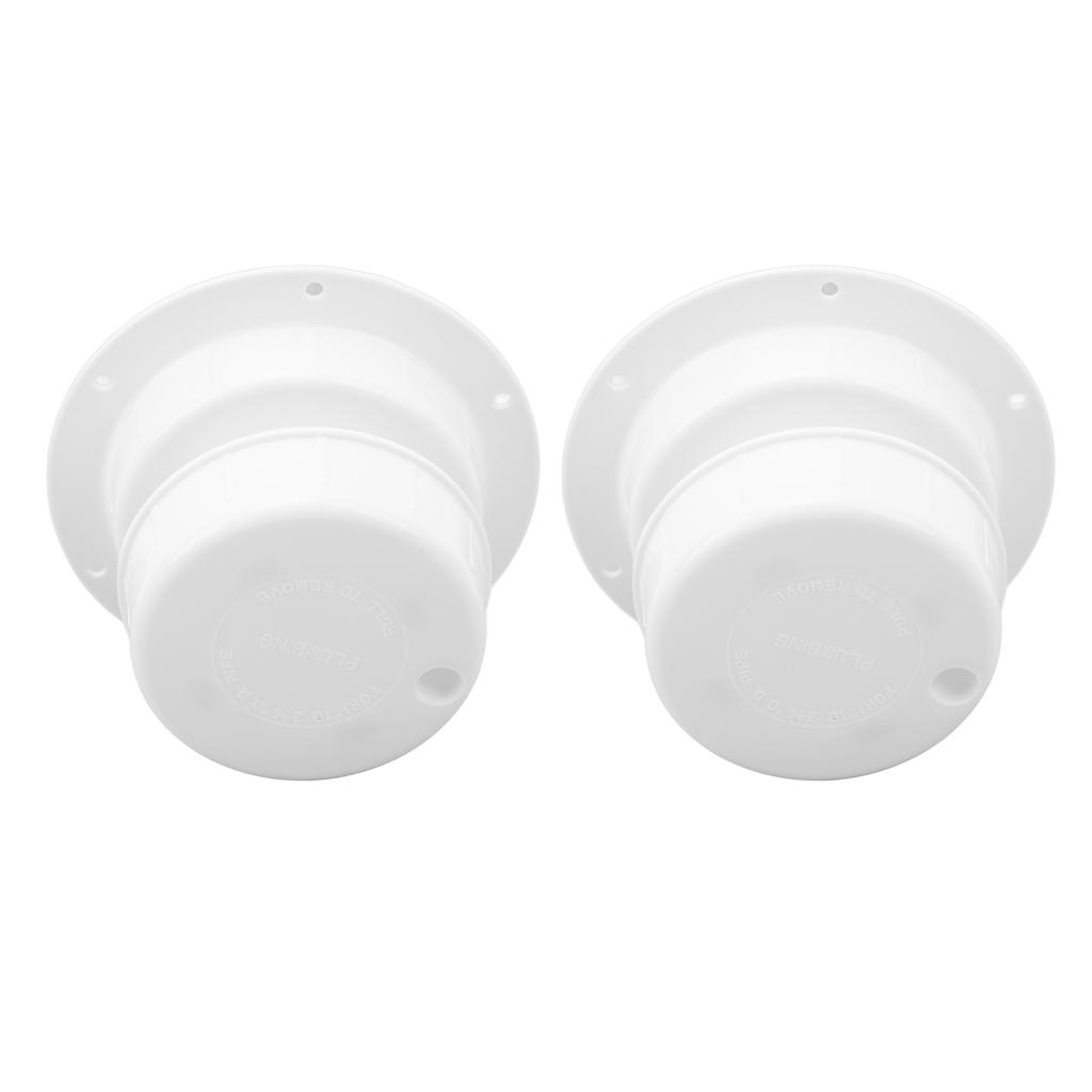 RV Plumbing Vent Motorhome Trailer Pipe Cover Sturdy Heat Erosion Resistant ing Fit for Various Scenes ABS White 2Pcs