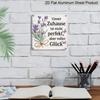 2D Flat, 1pc, Vintage Metal Aluminum Sign, Decorative Plaques and Ornaments, Family and Happiness Theme, Pastoral Floral Style, Perfect for Home
