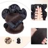 Synthetic Black Large Intestine Hair Ring Bun Head Wig Fashionable and Elegant Ladies Flower Bud Head Wig Hair Accessories