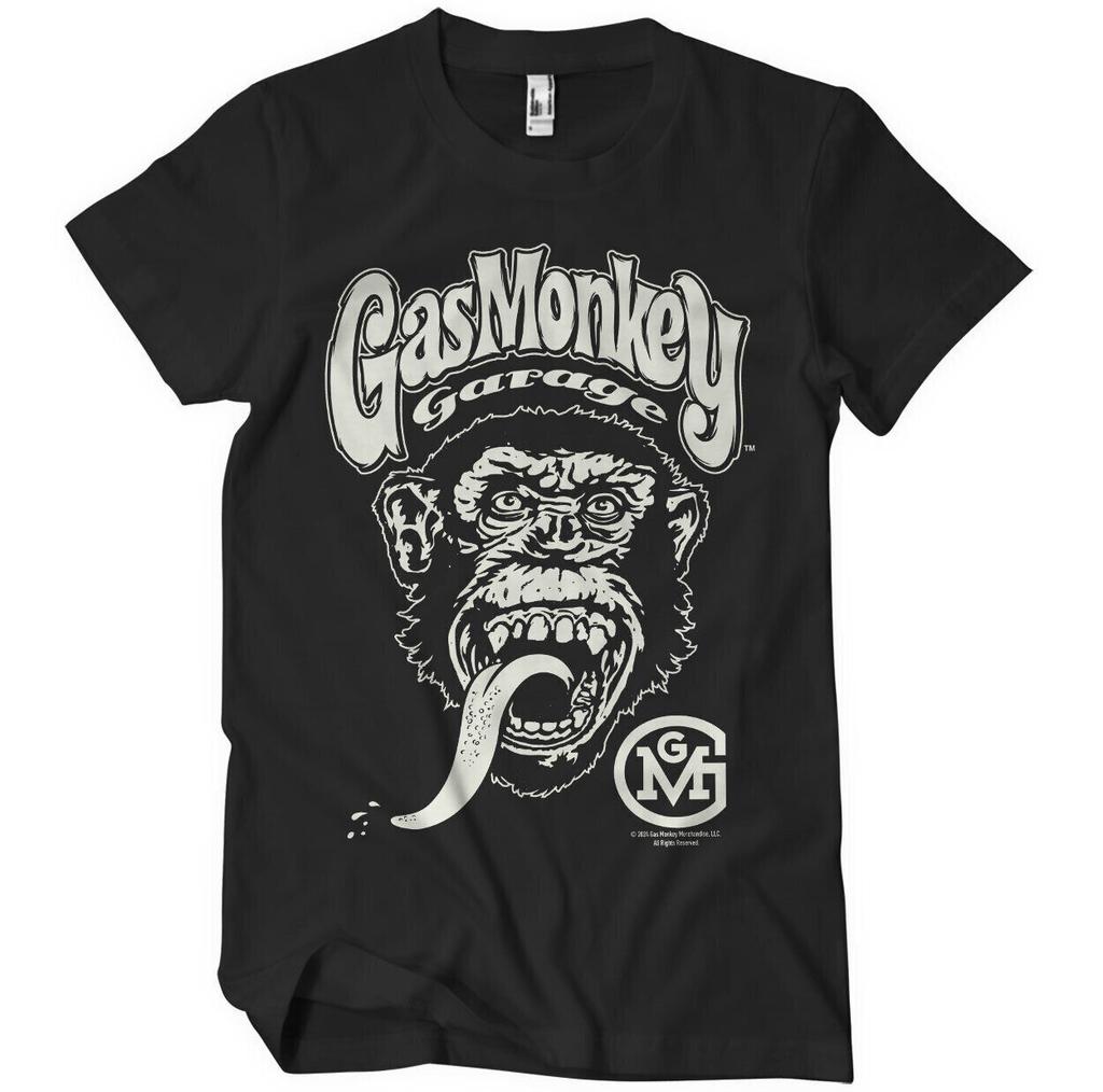 Licenza Ufficiale Gas Monkey Garage Big Marchio Logo Maglietta Uomo