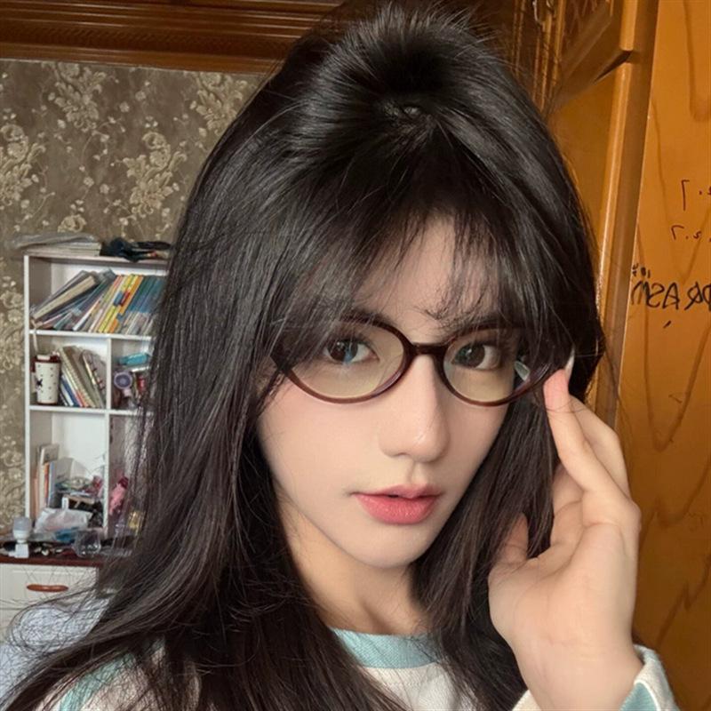 Women's Trendy Cat-Eye Retro Glasses: Minimalist, Anti-Blue Light, UV Protection, Small Frame